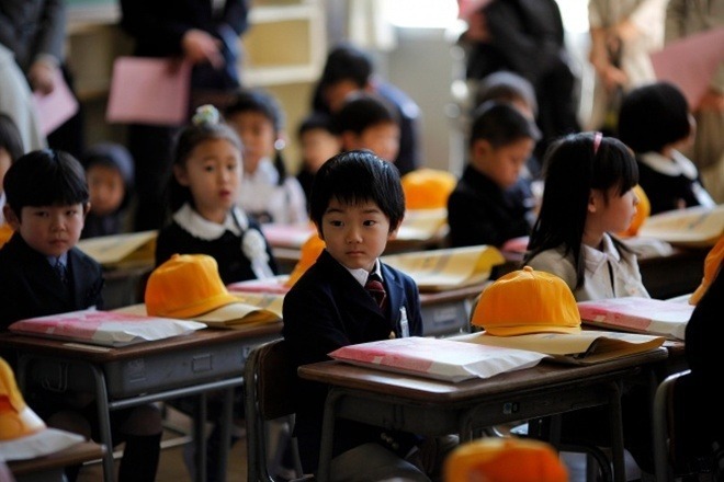 Học sinh tiểu học Nhật Bản. Ảnh: Reuters
