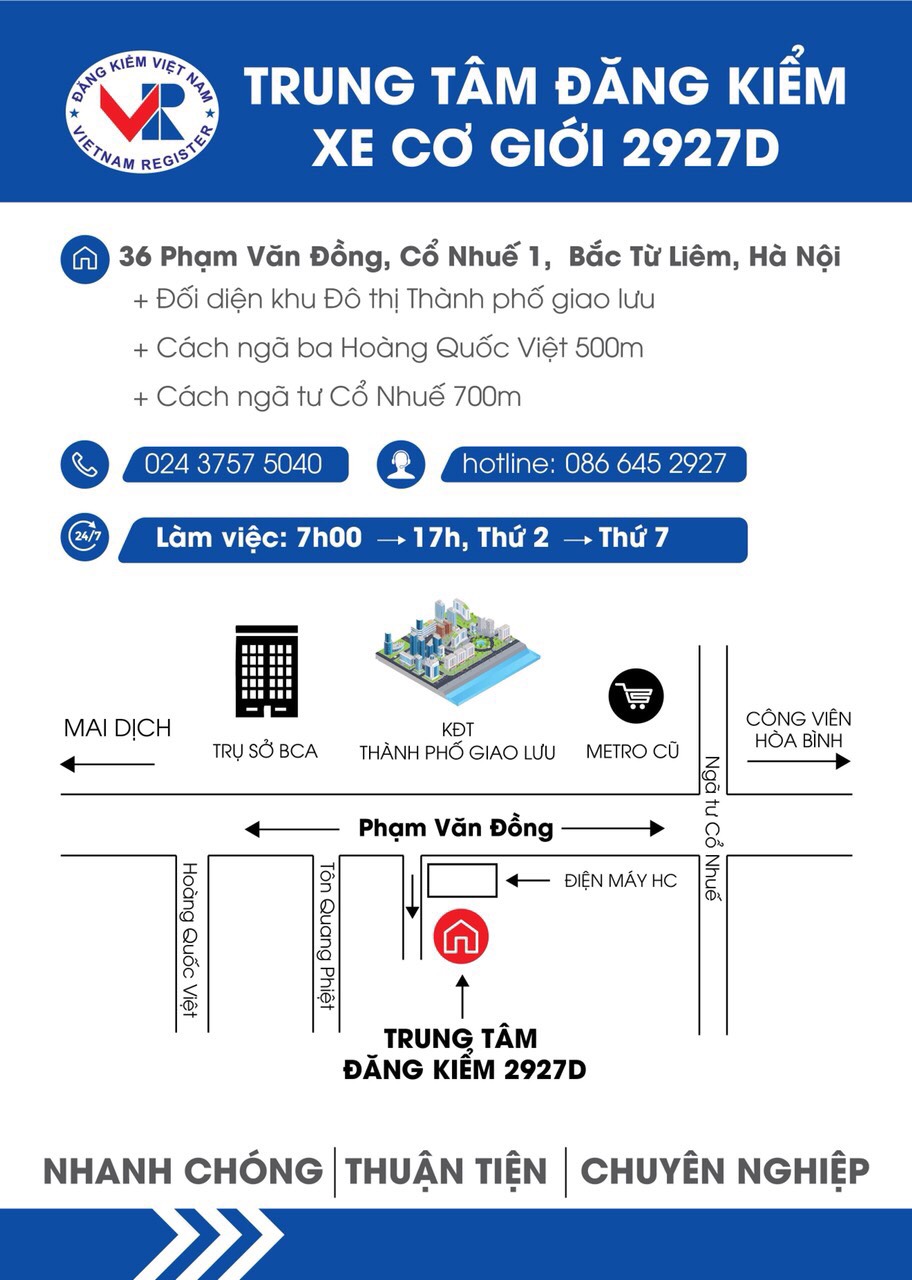 Tuyến đường đẹp Mai Dịch - Nam Thăng Long có trung tâm đăng kiểm nào? - Ảnh 3.