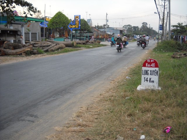 Một đoạn Quốc lộ 91 qua An Giang