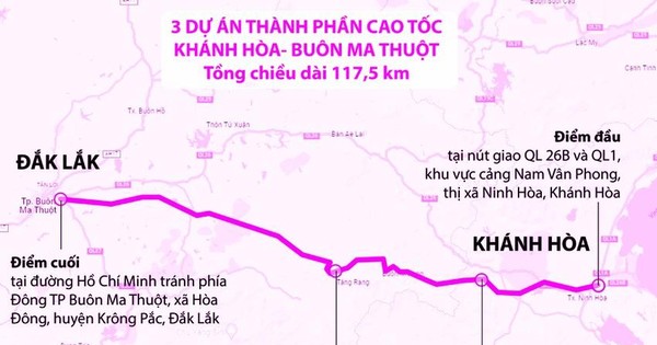 Hướng tuyến cao tốc Khánh Hòa - Buôn Ma Thuột