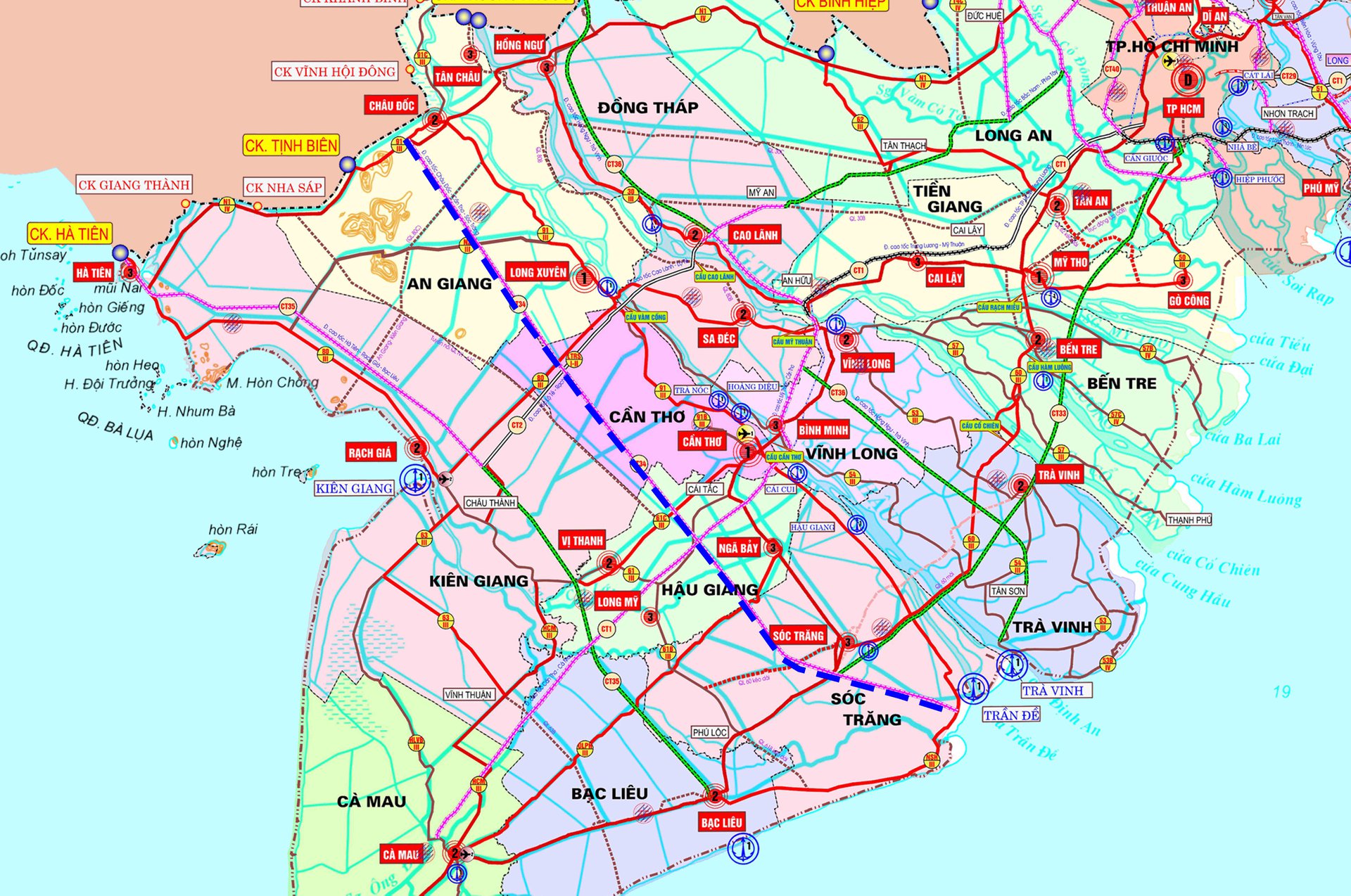 Bộ sưu tập bản đồ quy hoạch cao tốc châu đốc sóc trăng Tối ưu hóa giao thông