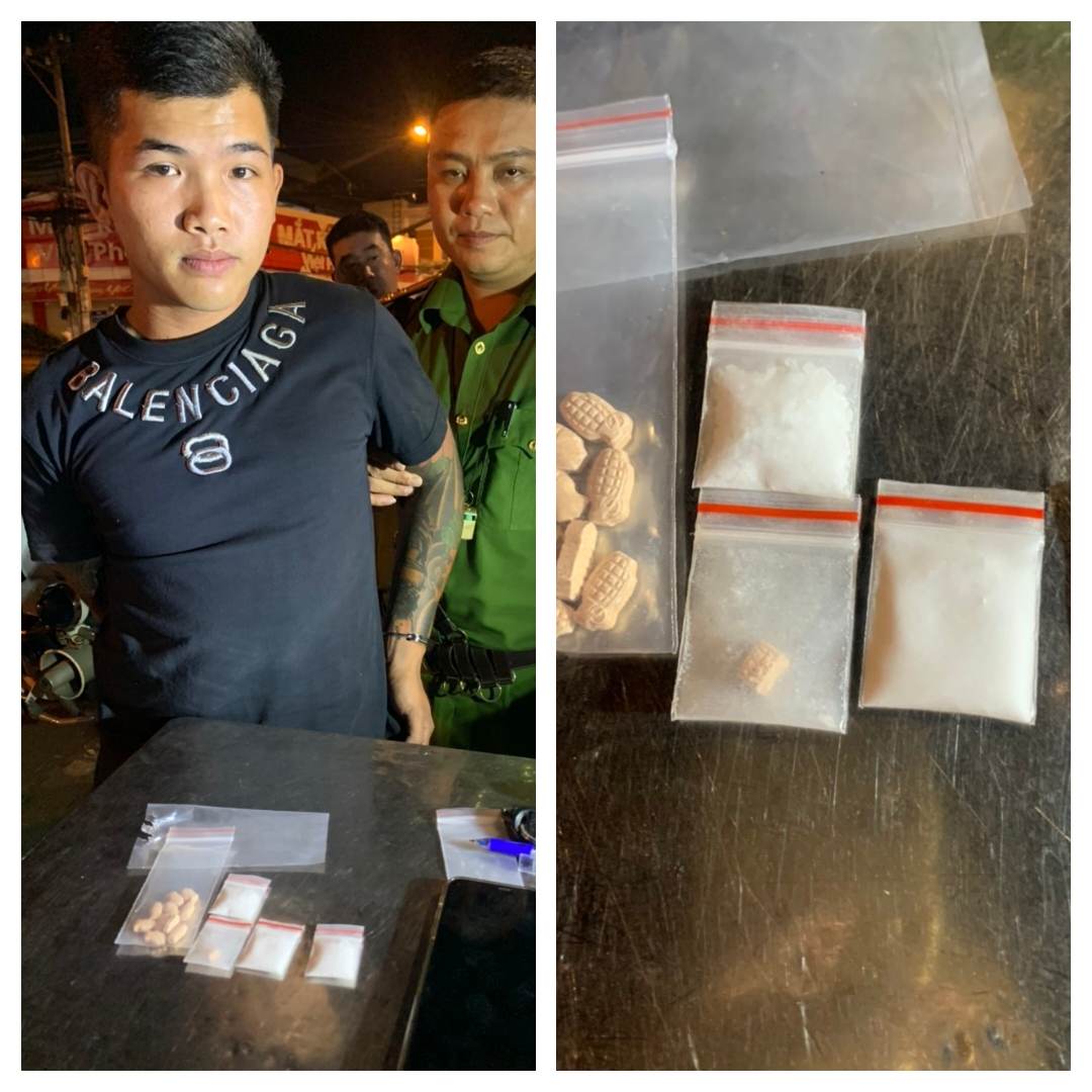 CSGT Lâm Đồng tuần tra phát hiện đối tượng vi phạm nồng độ cồn lại còn tàng trữ ma túy - Ảnh 1.
