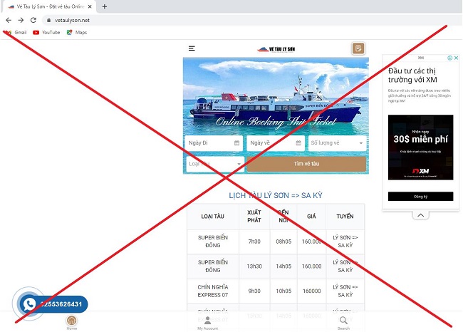 Xuất hiện nhiều Website giả mạo bán vé tàu tuyến Sa Kỳ - Lý Sơn ở Quảng Ngãi - Ảnh 6.