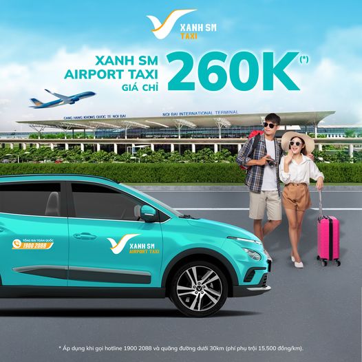 Xanh SM chính thức cung cấp dịch vụ taxi sân bay tại Hà Nội với giá chỉ 260.000 đồng  - Ảnh 1.