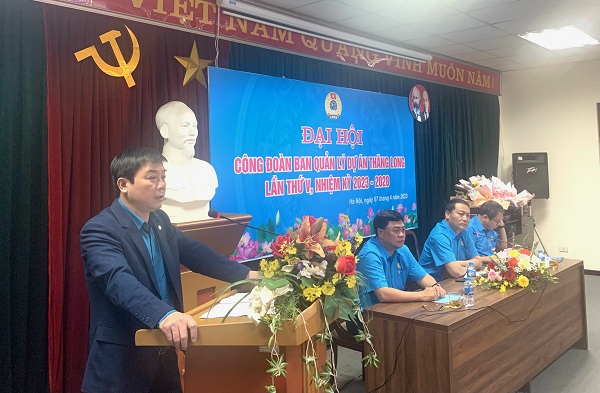 Công đoàn Ban QLDA Thăng Long tổ chức thành công Đại hội Công đoàn nhiệm kỳ 2023 - 2028 - Ảnh 1.