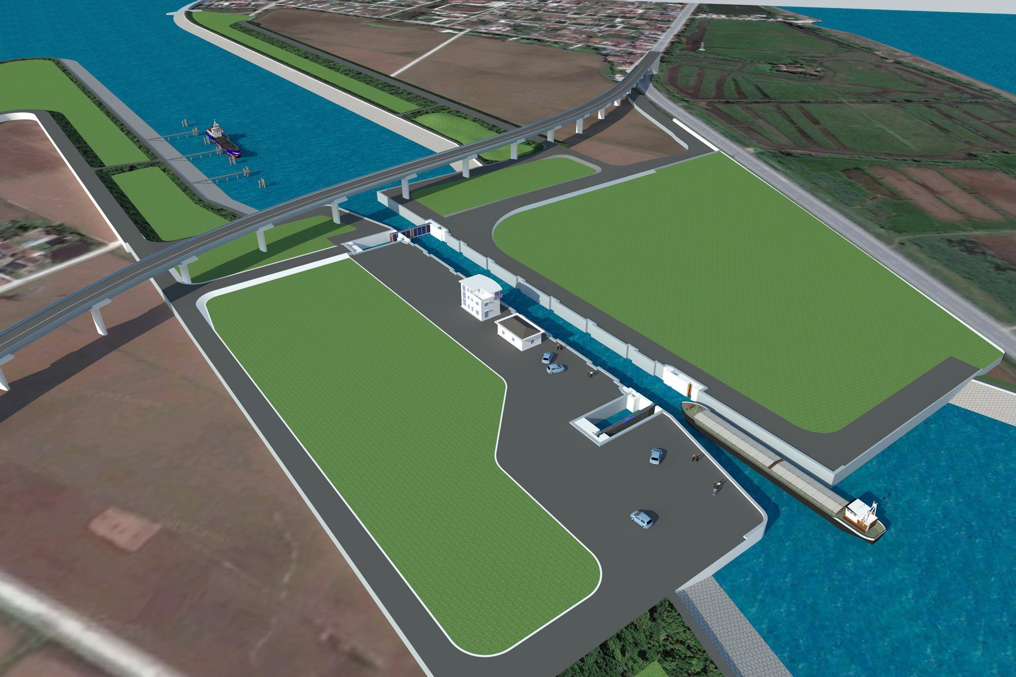 Video: Tuyến kênh đào đường thủy hiện đại nhất phía Bắc, hoàn thành cuối tháng 6/2023 - Ảnh 5.