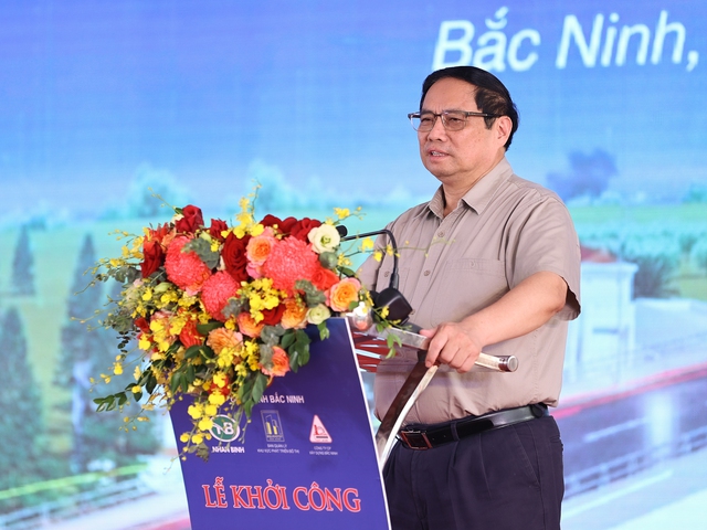Bắc Ninh khởi công 3 tuyến đường gần 1.500 tỷ kết nối nhiều khu công nghiệp và Hà Nội - Ảnh 1.