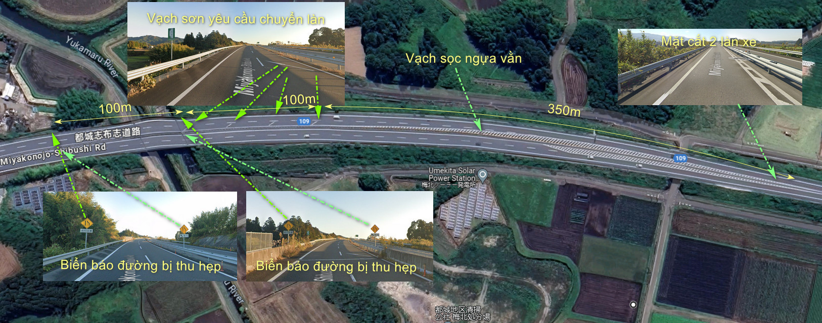 A collage of a road  Description automatically generated