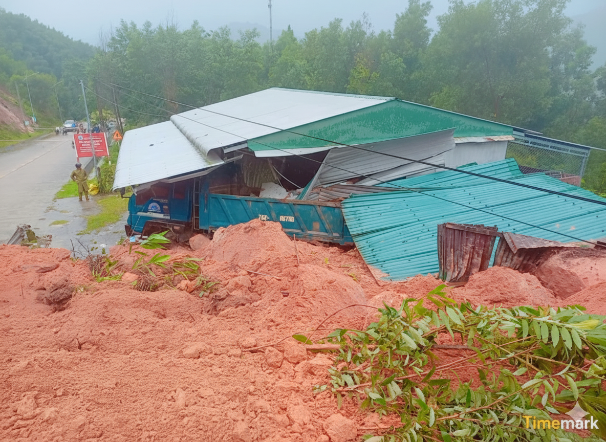 Khu vực Nam Trung bộ: Mưa lớn gây ngập lụt, xói lở nghiêm trọng tuyến QL1, Trường Sơn Đông - Ảnh 1.
