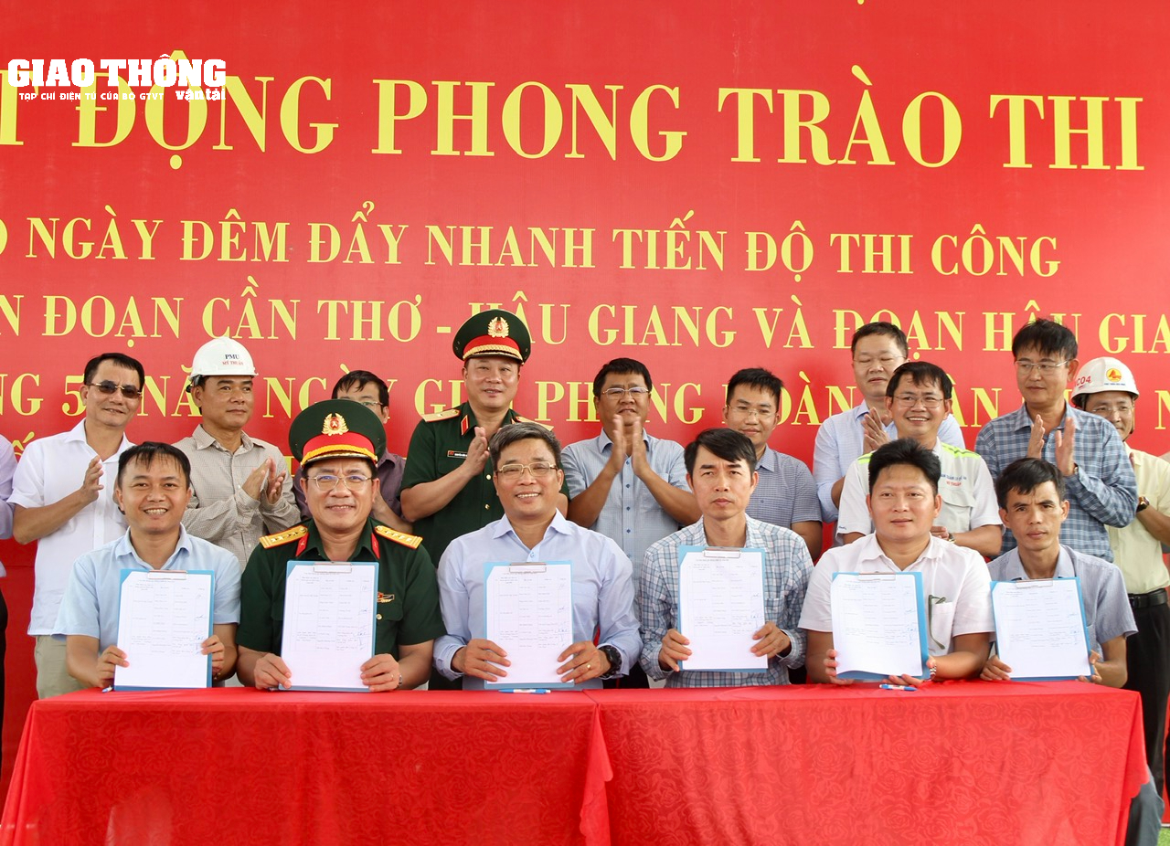 Phát động thi đua trên cao tốc Cần Thơ - Cà Mau - Ảnh 7.