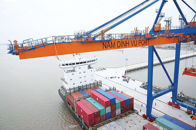 Cảng Nam Đình Vũ có khả năng đón tàu trọng tải 40.