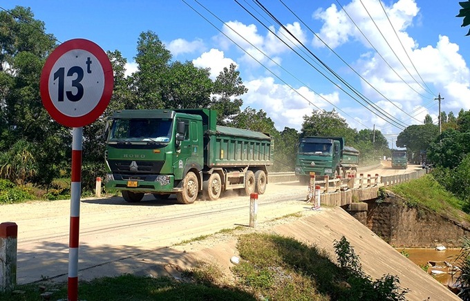 ĐT609b tại huyện Đại Lộc, tỉnh Quảng Nam đang là điểm 