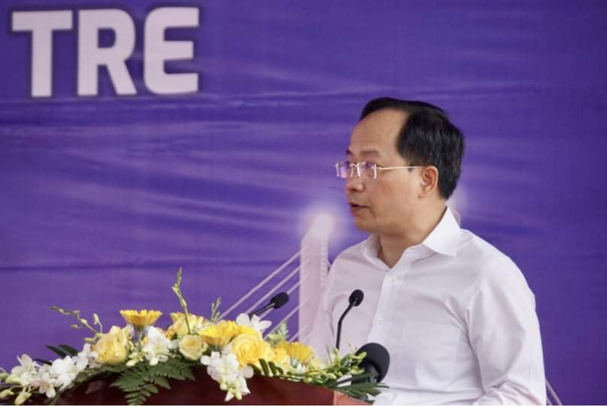 Thứ trưởng Bộ GTVT Nguyễn Duy Lâm phát biểu tại lễ khởi công