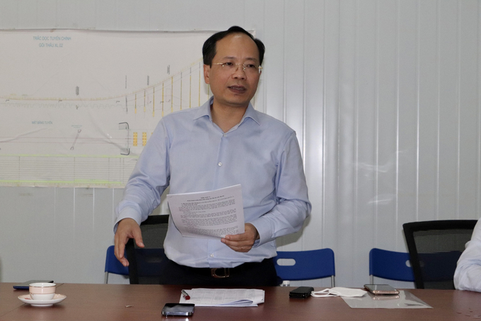 Thứ trưởng Bộ GTVT Nguyễn Duy Lâm tại buổi làm việc với các nhà thầu