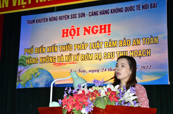 Bà Đỗ Thị Bích Vân, Phó Chủ tịch UBND xã Đông Xuân phát biểu ý kiến
