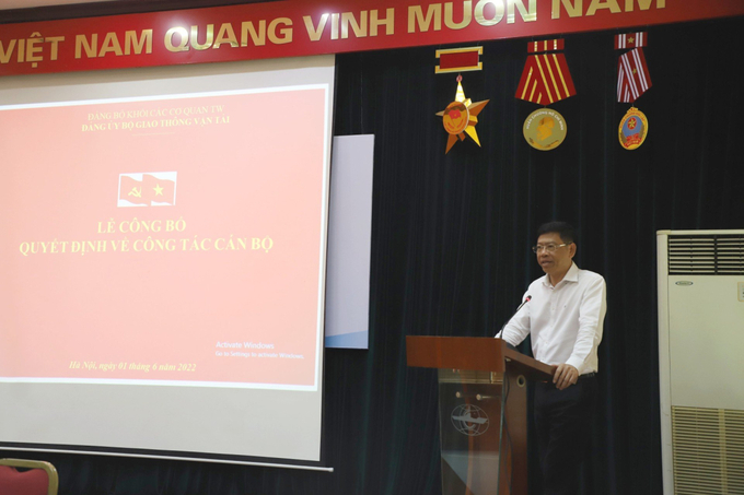 Ủy viên Ban cán sự Đảng, Thứ trưởng Bộ GTVT Nguyễn Xuân Sang phát biểu chỉ đạo tại hội nghị