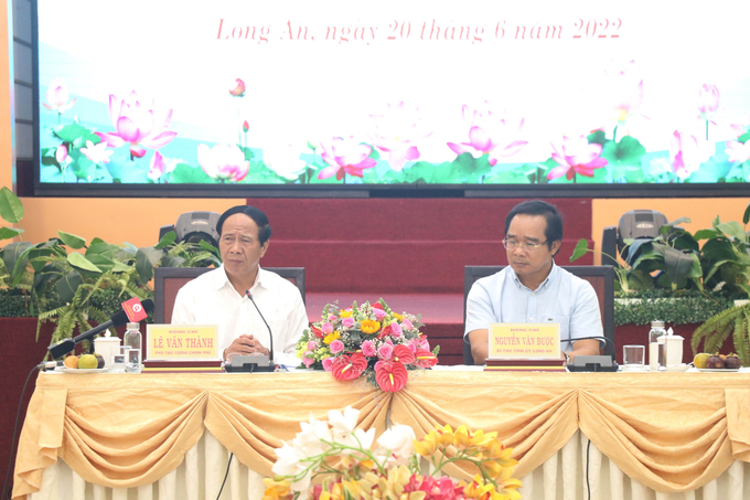Phó thủ tướng Trương Văn Thành tại buổi làm việc tại Long An
