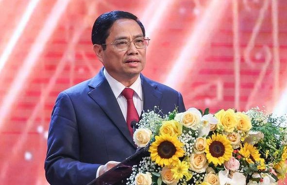 Thủ tướng Chính phủ Phạm Minh Chính phát biểu tại lễ.