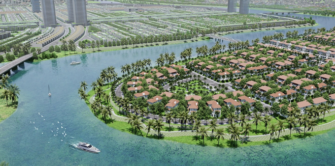 Khu đô thị đảo Sunneva Island giúp nâng tầm không gian sống thành phố biển Đà Nẵng. Ảnh phối cảnh minh họa