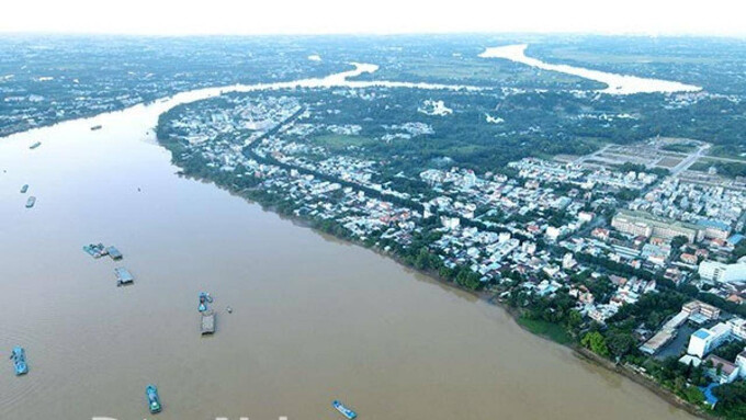 Sông Đồng Nai - nhánh cù lao Rùa  hiện đang sạt lở lớn đoạn Km0+000-Km06+500, các phương tiện thủy khi lưu thông phải tuyệt đối hạn chế tạo sóng - Ảnh minh họa