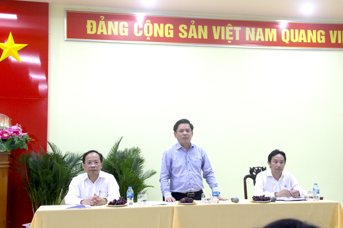 Bộ trưởng Nguyễn Văn Thể cùng Thứ trưởng Nguyễn Duy Lâm tại buổi làm việc