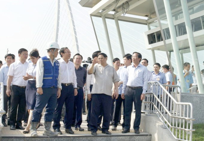 Thủ tướng Phạm Minh Chính dẫn đầu đoàn công tác của Chính phủ thị sát tuyến metro số 1 (Bến Thành - Suối Tiên) tại TP.HCM.