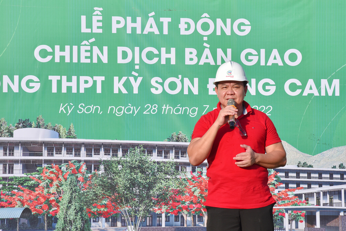 Ông Nguyễn Tâm Tiến - Tổng Giám Đốc Tập đoàn Trung Nam chia sẻ tại Lễ phát động.