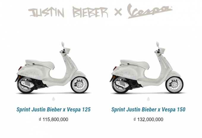 Phiên bản đặc biệt Vespa Sprint Justin Bieber sau khi được đại lý chính hãng thông báo hết hàng, nhiều dân buôn \'hét giá\' cao hơn giá gốc đến cả trăm triệu đồng.
