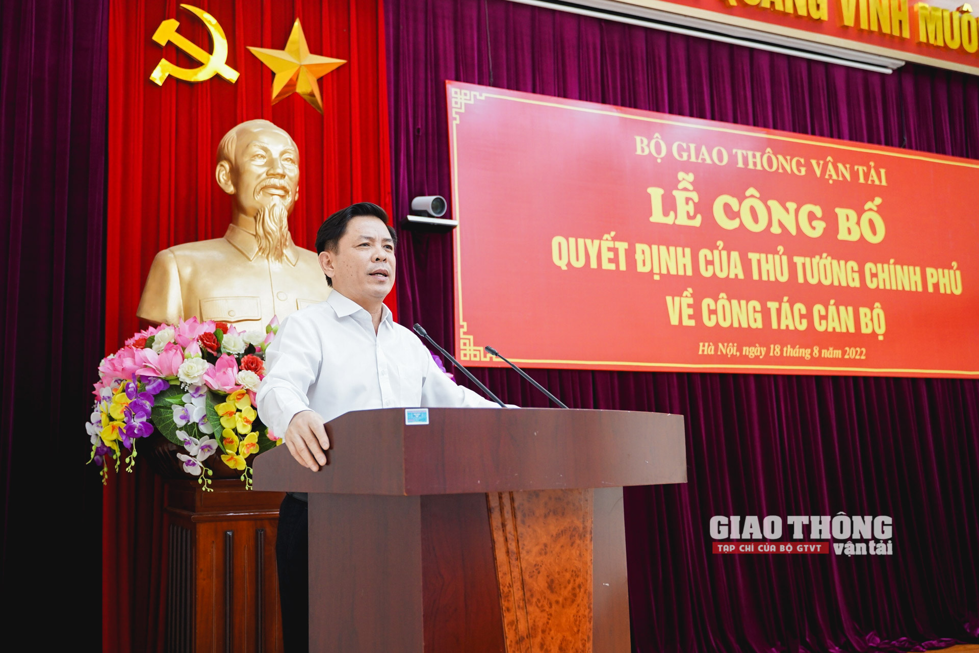 Bộ trưởng Nguyễn Văn Thể phát biểu tại buổi lễ