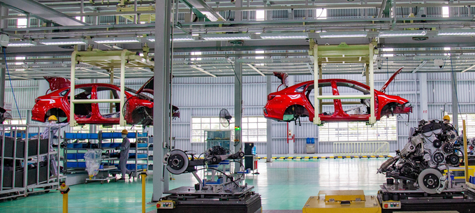 Nhà máy sản xuất xe ô tô của Thaco.