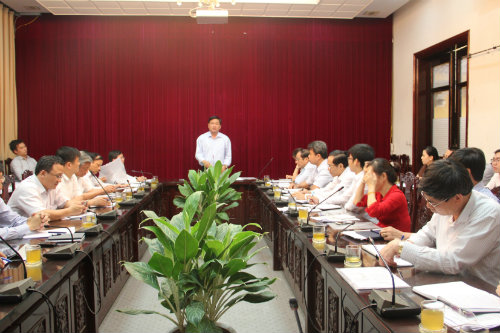 Bộ trưởng Đinh La Thăng chủ trì buổi làm việc với Ban Thường vụ Công đoàn GTVT Việt Nam và Đoàn thanh niên Bộ 
