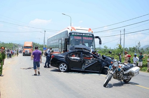 Hiện trường vụ tai nạn.