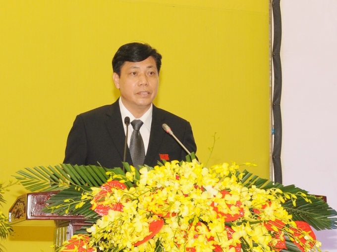 Thứ trưởng  Nguyễn Ngọc Đông thay mặt Đại hội cảm 