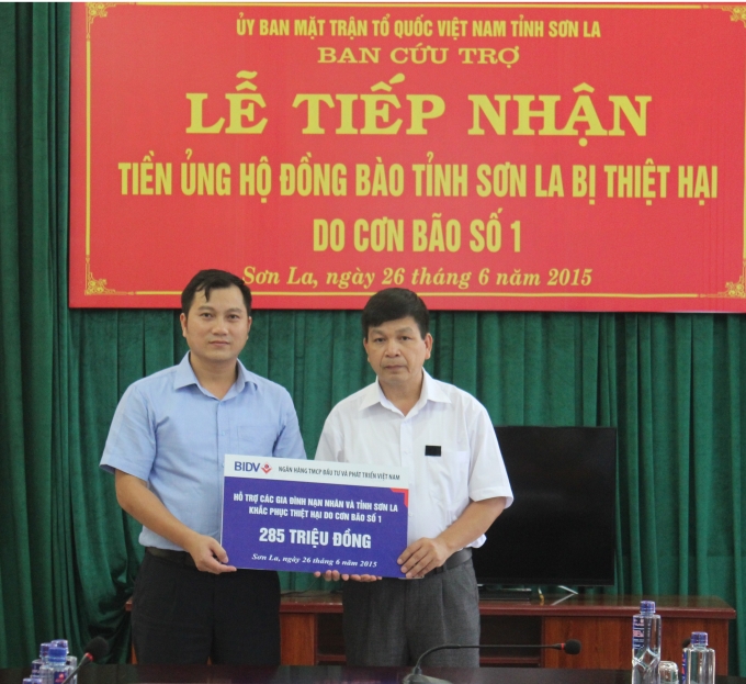 BIDV trao sô tiên cho tỉnh Sơn La