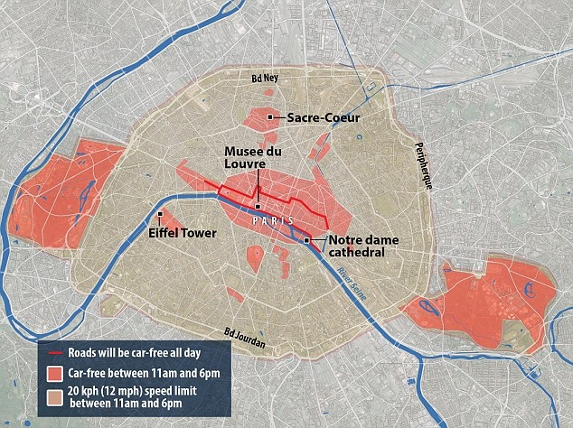 Khu vực cấm ô tô ở Paris