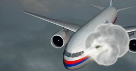 Mô phỏng máy bay MH17 bị tên lửa bắn trúng.