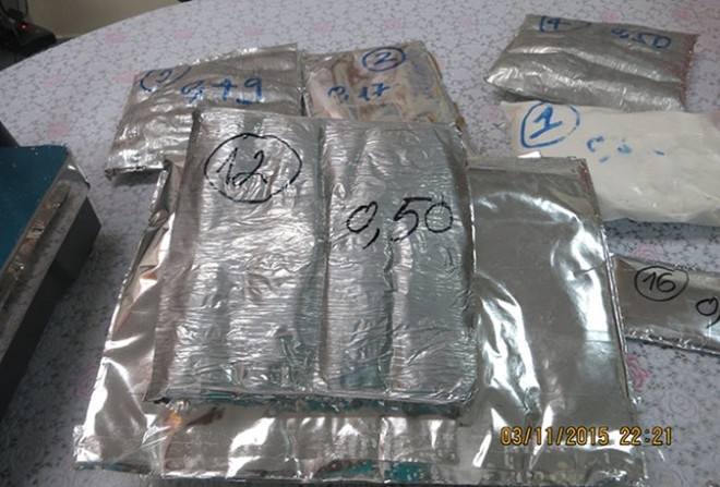 5,39 kg ma túy được tìm thấy trong túi hành lý của