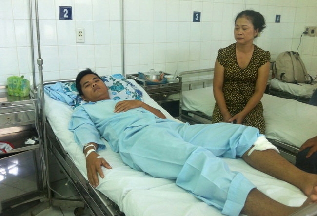 Anh Nguyễn Thương Hoài đang được điều trị tại bệnh