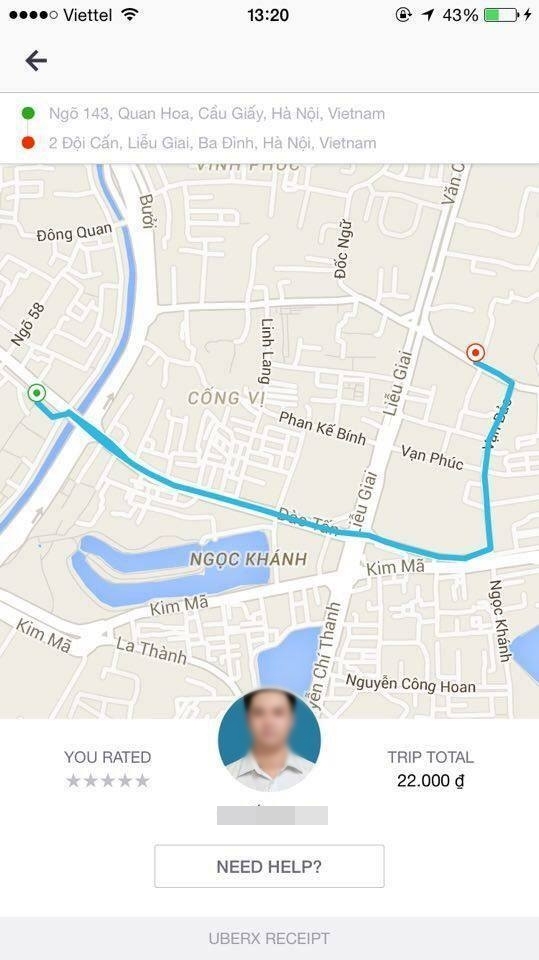 Khách nữ tố tài xế Uber đăng SĐT của mì