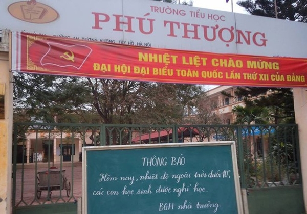 Nhiều trường tiểu học cho học sinh nghỉ 