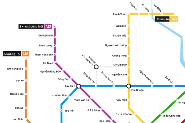 2 Hình ảnh bản đồ 8 tuyến Metro kết nối toàn thành