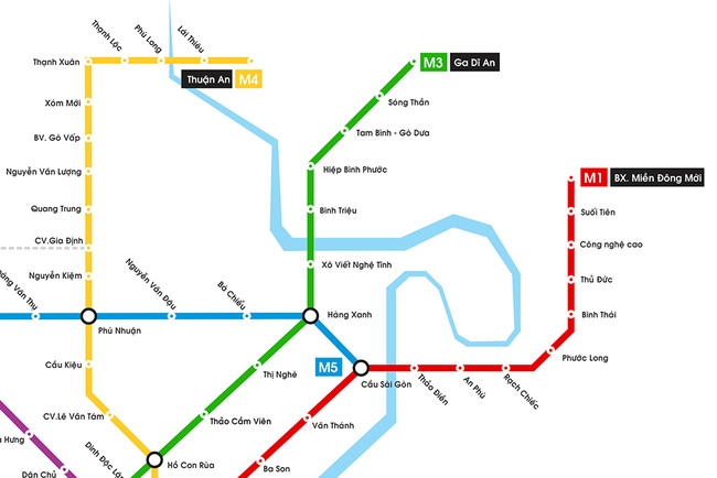 3 Hình ảnh bản đồ 8 tuyến Metro kết nối toàn thành