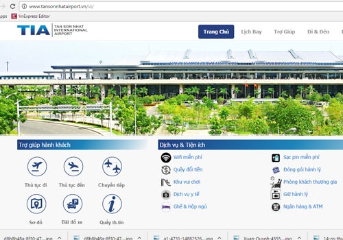 Website sân bay Tân Sơn Nhất bị tin tặc tấn công