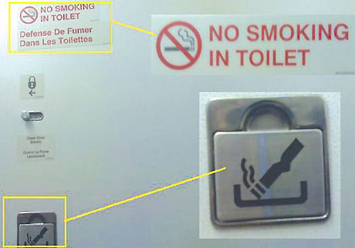 Nữ sinh hút thuốc trong toilet máy bay bị phạt 2 t