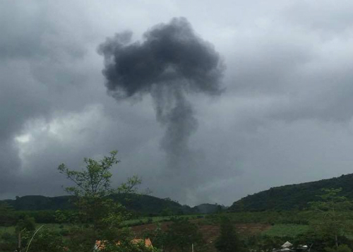 Máy bay quân sự rơi tại Nghệ An
