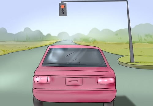 Nếu dừng đèn đỏ, hãy chắc chắn phần đường phía trư