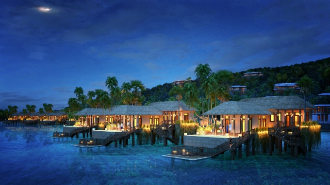 Toàn cảnh Premier Vilage Phu Quoc Resort về đêm