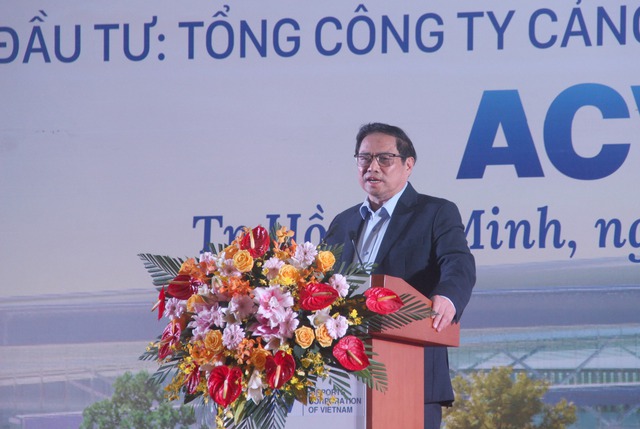 Thủ tướng Phạm Minh Chính phát lệnh khởi công nhà ga T3 sân bay Tân Sơn Nhất gần 11.000 tỷ đồng - Ảnh 1.