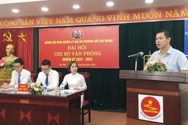 Đại hội Chi bộ Văn phòng Ban QLDA đường Hồ Chí Minh nhiệm kỳ 2022 - 2025 - Ảnh 4.