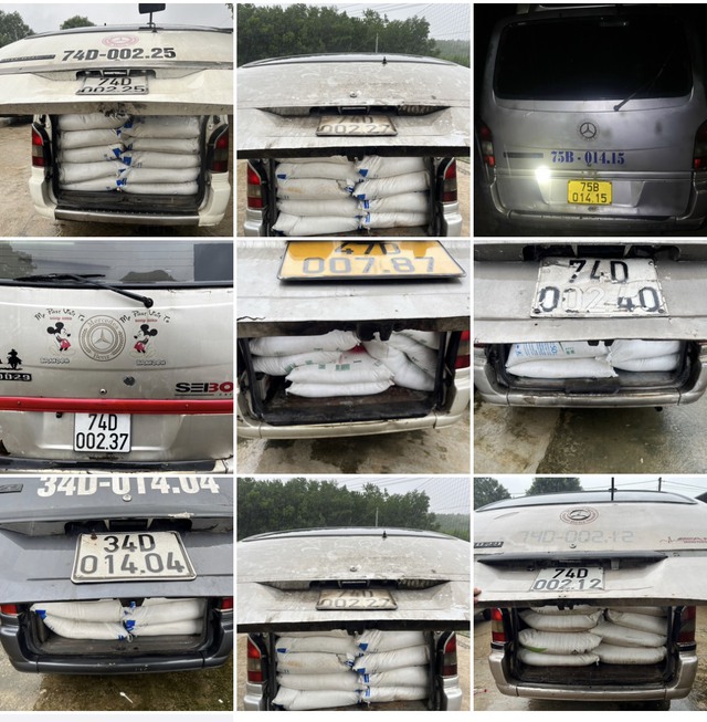 Quảng Trị: Bắt giữ 9 ô tô tải van chở 36 tấn đường nhập lậu - Ảnh 1.